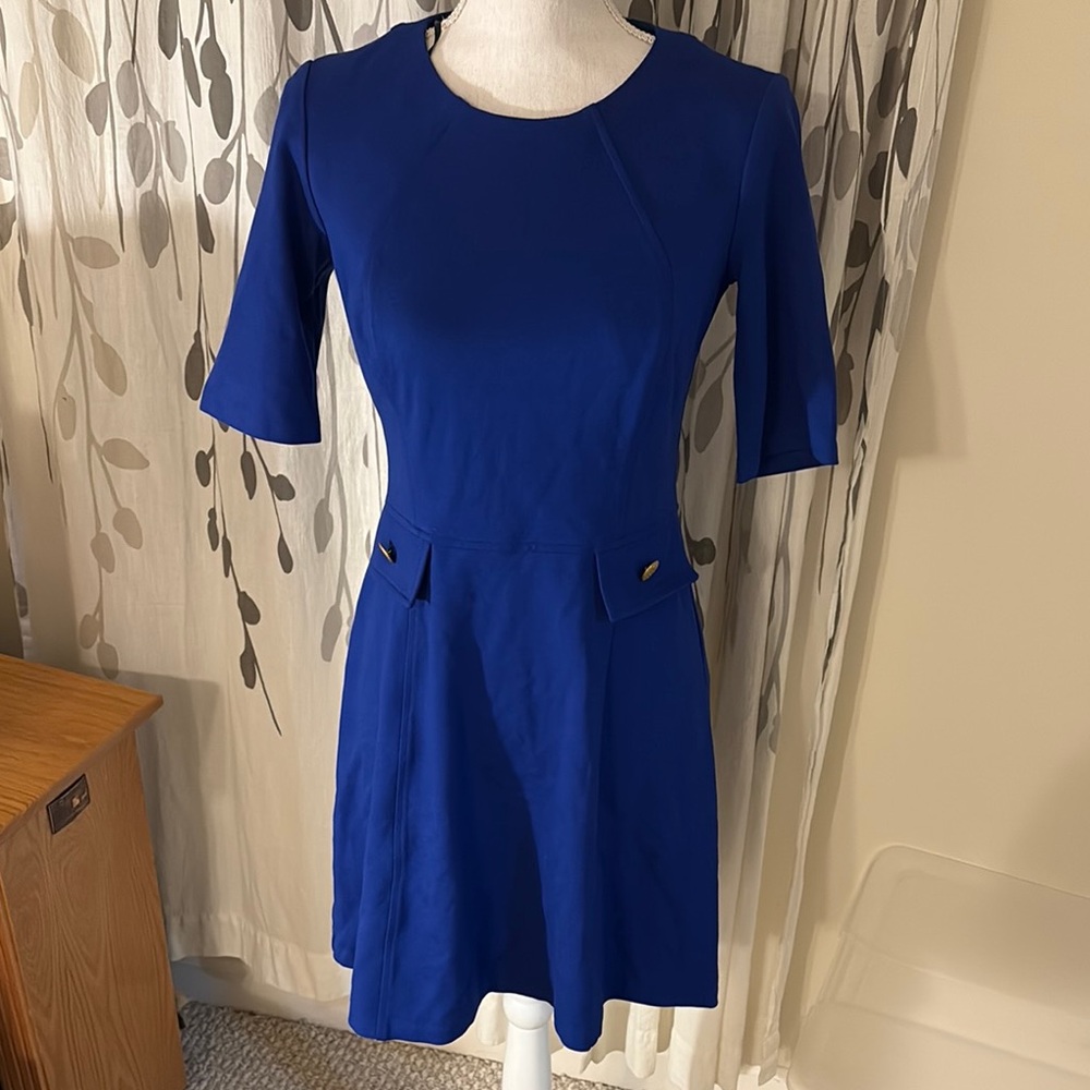 Vince Camuto Royal Blue Fit and Flare Dress